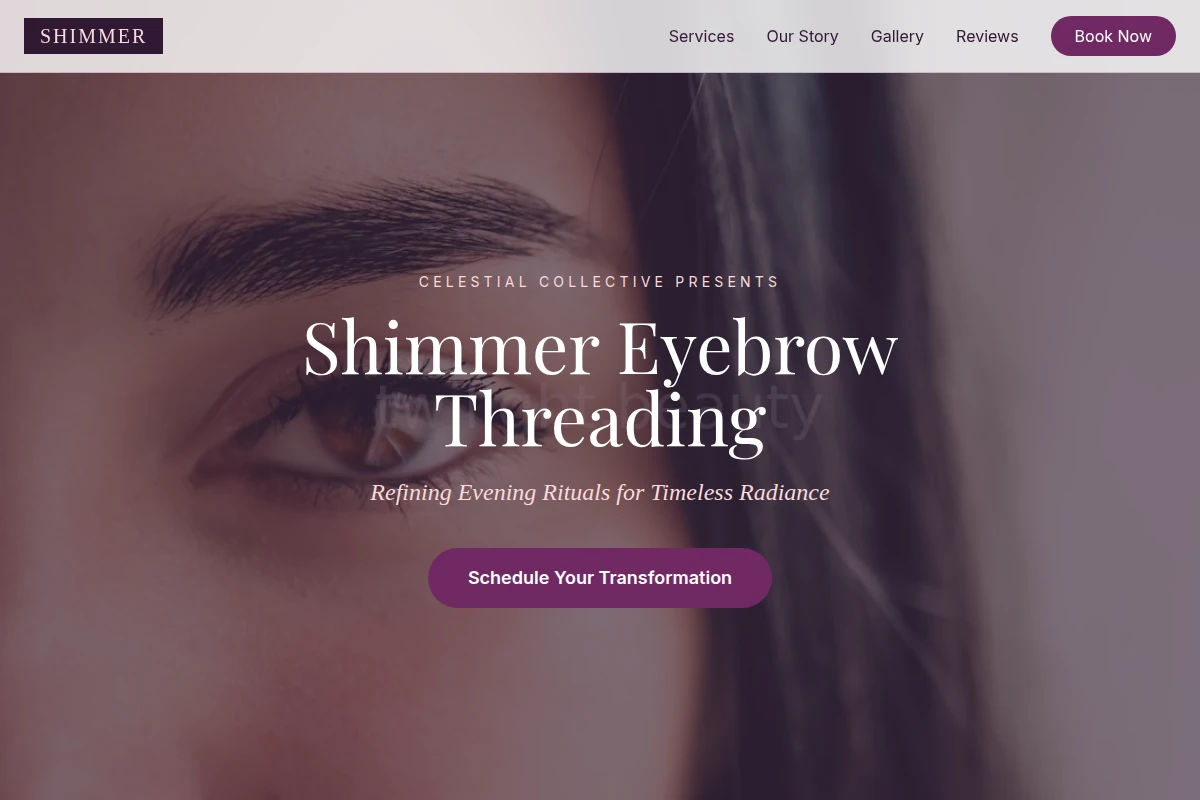 Shimmer Eyebrow Threading
