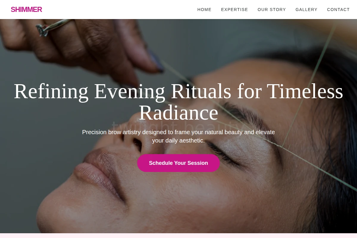 Shimmer Eyebrow Threading